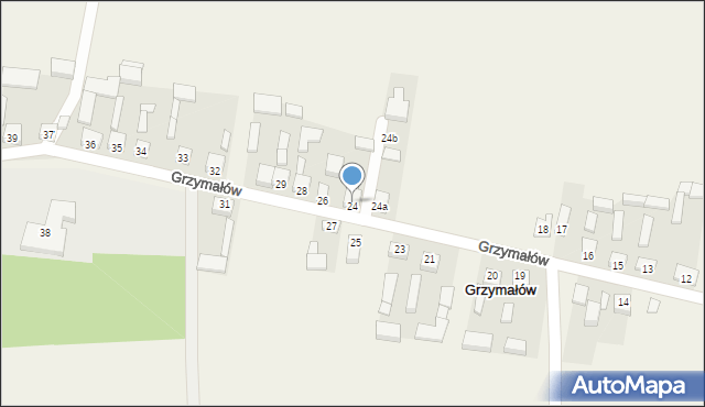 Grzymałów, Grzymałów, 24, mapa Grzymałów