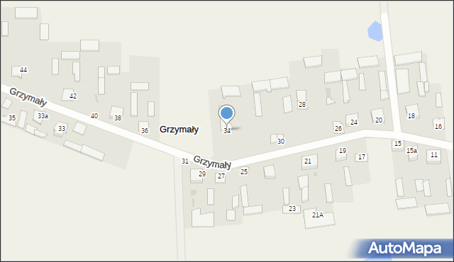 Grzymały, Grzymały, 34, mapa Grzymały