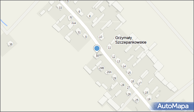 Grzymały Szczepankowskie, Grzymały Szczepankowskie, 30, mapa Grzymały Szczepankowskie