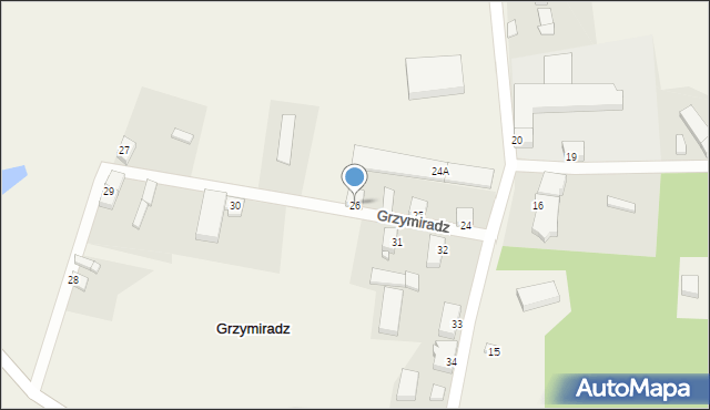 Grzymiradz, Grzymiradz, 26, mapa Grzymiradz