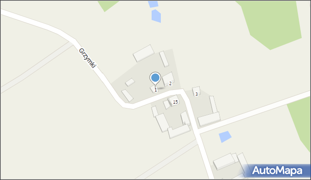 Grzymki, Grzymki, 1, mapa Grzymki