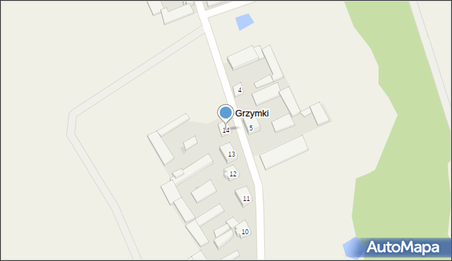 Grzymki, Grzymki, 14, mapa Grzymki