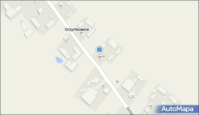 Grzymkowice, Grzymkowice, 36, mapa Grzymkowice