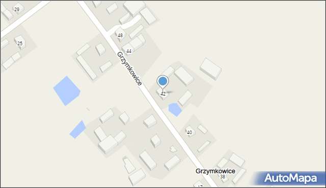 Grzymkowice, Grzymkowice, 42, mapa Grzymkowice