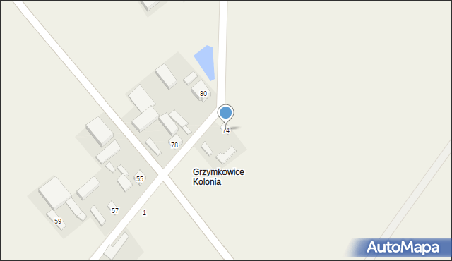 Grzymkowice, Grzymkowice, 74, mapa Grzymkowice