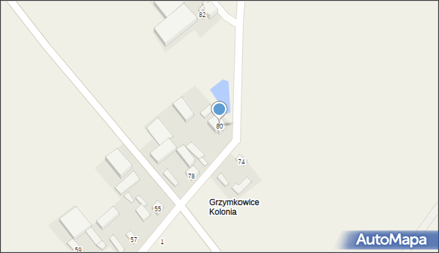 Grzymkowice, Grzymkowice, 80, mapa Grzymkowice