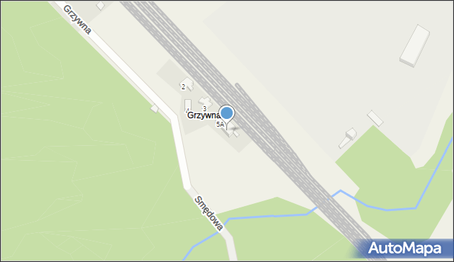 Grzywna, Grzywna, 5B, mapa Grzywna