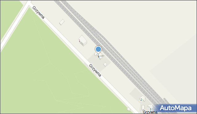 Grzywna, Grzywna, 6, mapa Grzywna