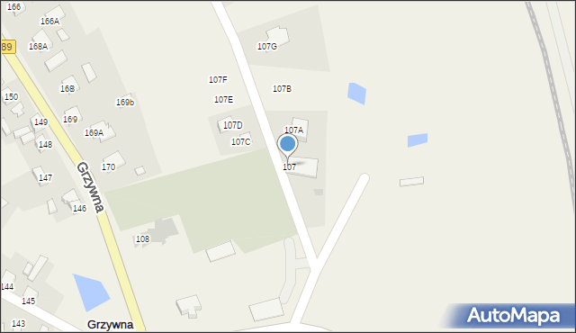 Grzywna, Grzywna, 107, mapa Grzywna