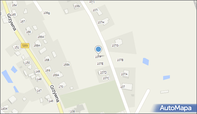 Grzywna, Grzywna, 107F, mapa Grzywna