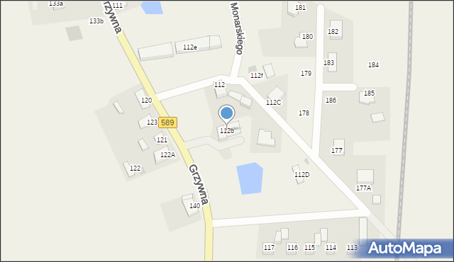 Grzywna, Grzywna, 112b, mapa Grzywna