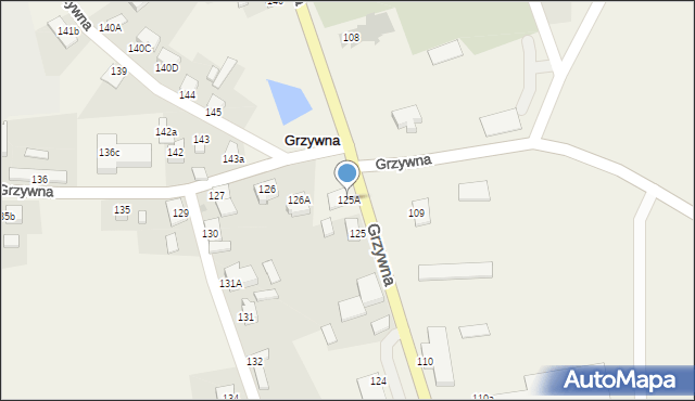 Grzywna, Grzywna, 125A, mapa Grzywna