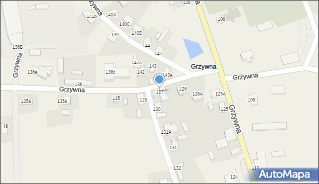 Grzywna, Grzywna, 127, mapa Grzywna