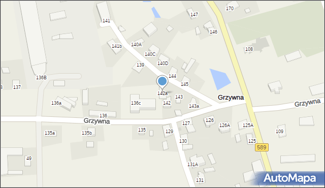 Grzywna, Grzywna, 142a, mapa Grzywna