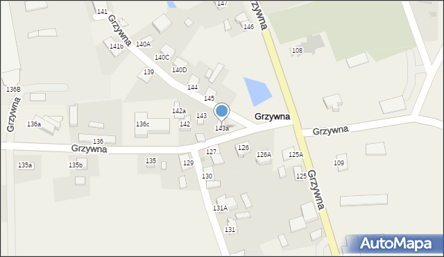 Grzywna, Grzywna, 143a, mapa Grzywna