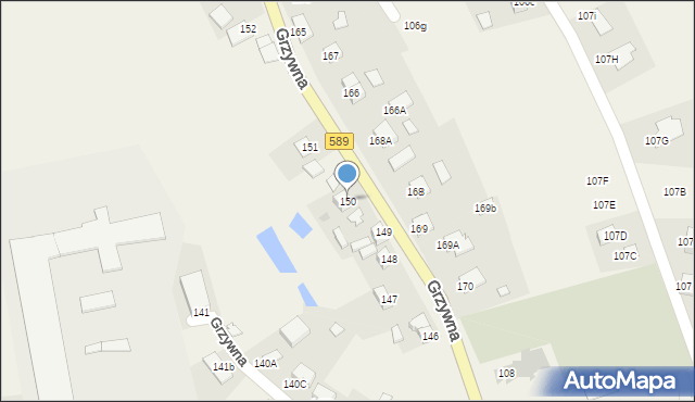 Grzywna, Grzywna, 150, mapa Grzywna