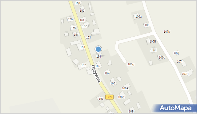 Grzywna, Grzywna, 164, mapa Grzywna