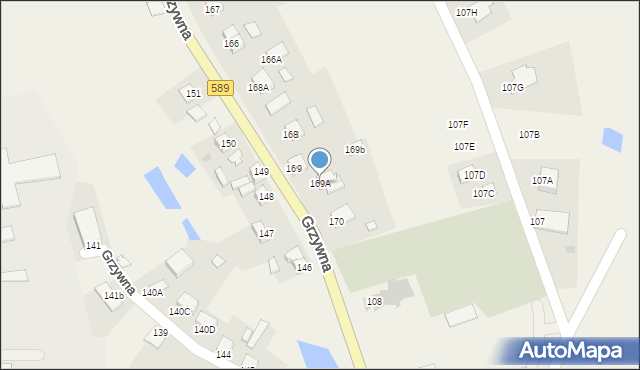 Grzywna, Grzywna, 169A, mapa Grzywna