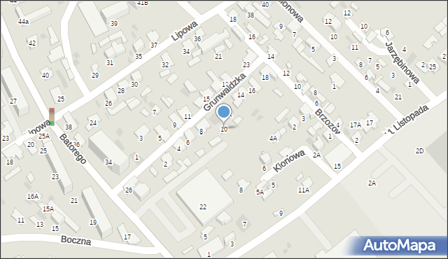 Hajnówka, Grunwaldzka, 10, mapa Hajnówka