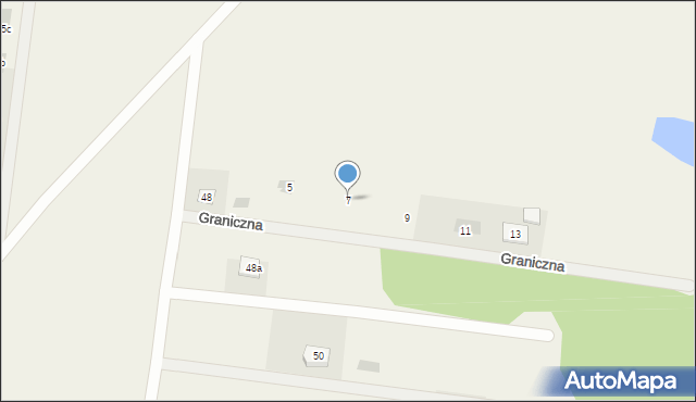 Halickie, Graniczna, 7, mapa Halickie