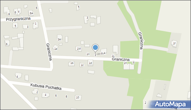 Halinów, Graniczna, 1, mapa Halinów