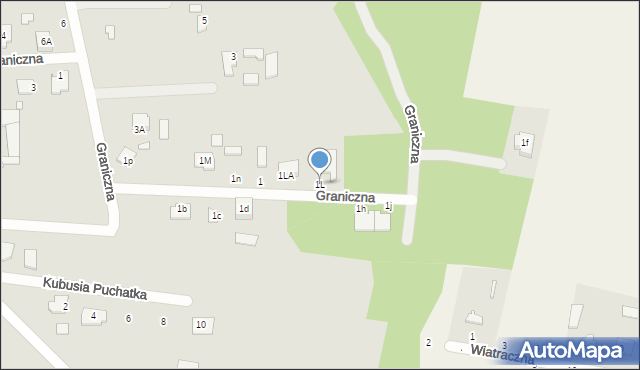 Halinów, Graniczna, 1L, mapa Halinów