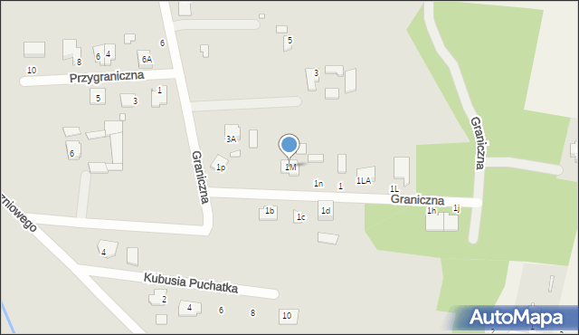 Halinów, Graniczna, 1M, mapa Halinów