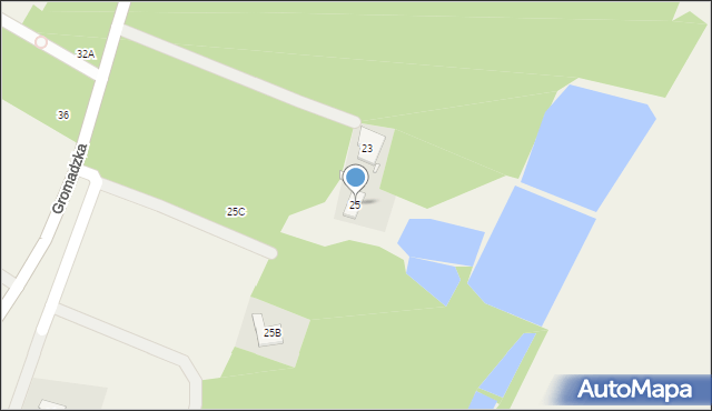 Henryków-Urocze, Gromadzka, 25, mapa Henryków-Urocze