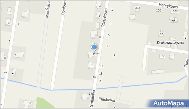Henrykowo, Granitowa, 12, mapa Henrykowo