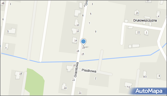 Henrykowo, Granitowa, 13, mapa Henrykowo
