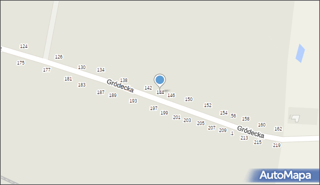 Hrubieszów, Gródecka, 144, mapa Hrubieszów