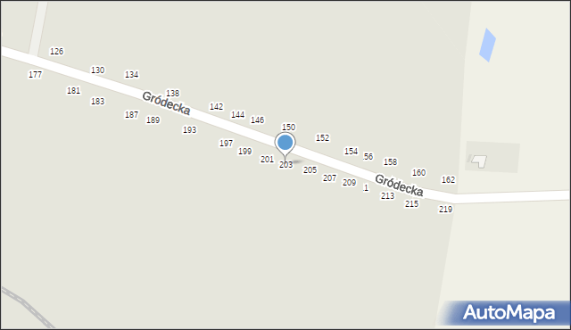 Hrubieszów, Gródecka, 203, mapa Hrubieszów