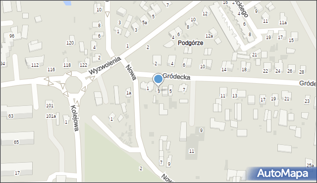 Hrubieszów, Gródecka, 3, mapa Hrubieszów