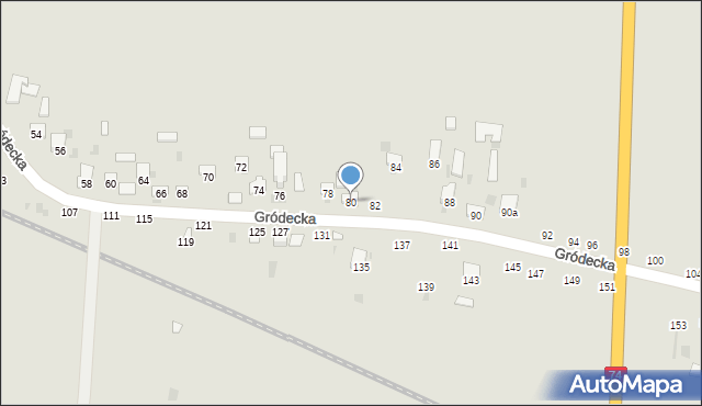 Hrubieszów, Gródecka, 80, mapa Hrubieszów