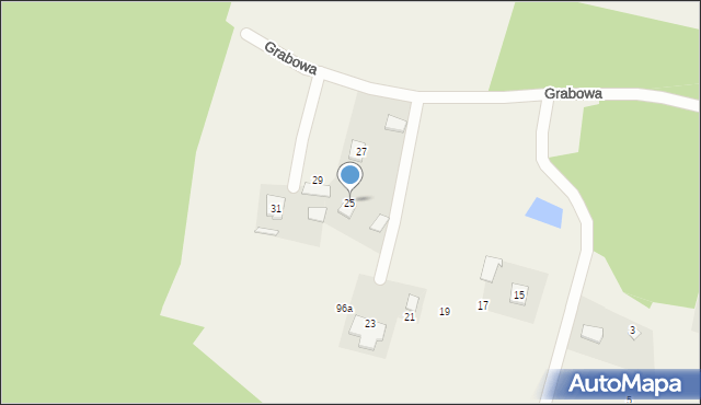 Hucina, Grabowa, 25, mapa Hucina