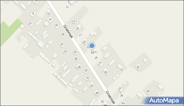 Hucisko, Grabniak, 23, mapa Hucisko