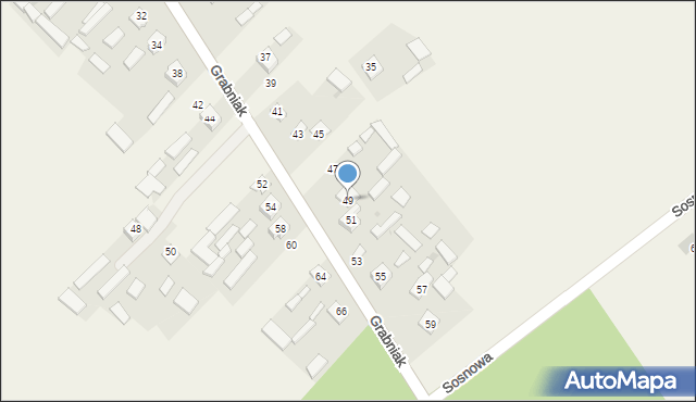 Hucisko, Grabniak, 49, mapa Hucisko