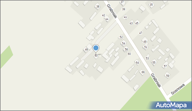 Hucisko, Grabniak, 50, mapa Hucisko