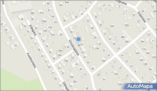 Iława, Grudziądzka, 48, mapa Iława