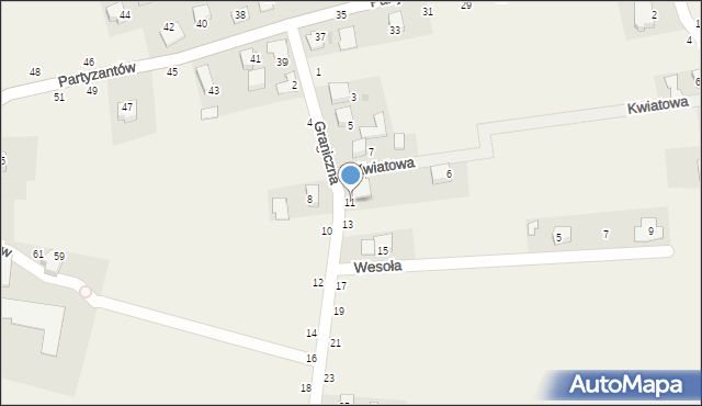 Ilkowice, Graniczna, 11, mapa Ilkowice