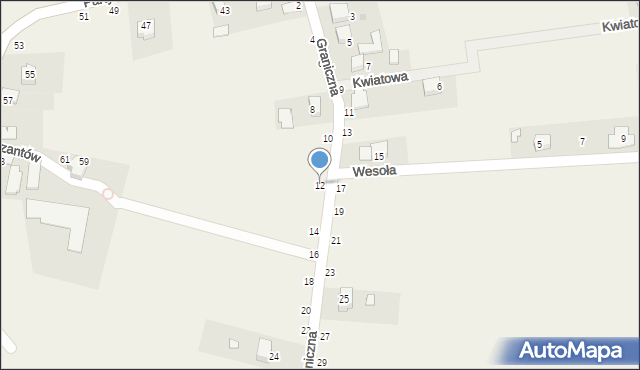 Ilkowice, Graniczna, 12, mapa Ilkowice