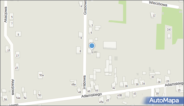 Imielin, Grabowa, 7, mapa Imielin