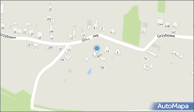 Imielin, Grzybowa, 11a, mapa Imielin