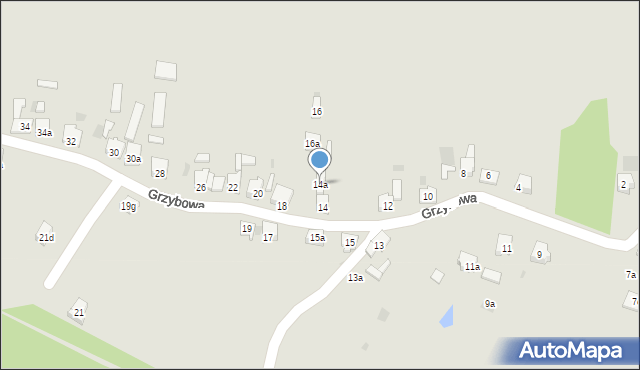 Imielin, Grzybowa, 14a, mapa Imielin
