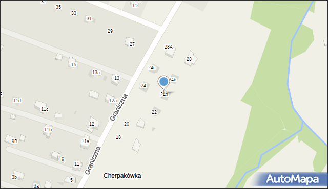 Inwałd, Graniczna, 24a, mapa Inwałd