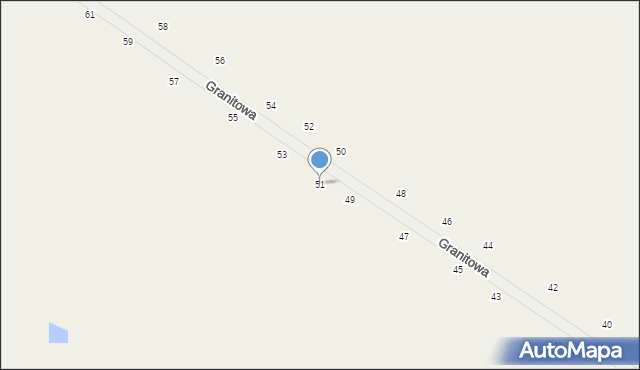 Izdebno Kościelne, Granitowa, 51, mapa Izdebno Kościelne