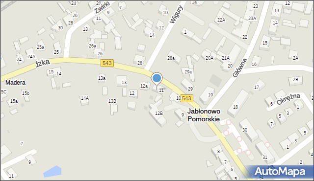 Jabłonowo Pomorskie, Grudziądzka, 11a, mapa Jabłonowo Pomorskie