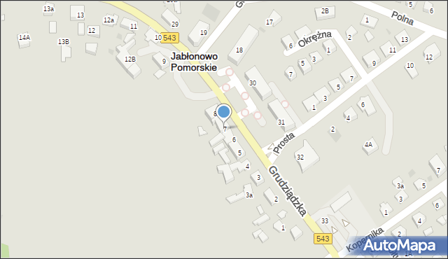 Jabłonowo Pomorskie, Grudziądzka, 7, mapa Jabłonowo Pomorskie