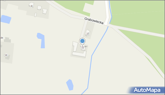 Jabłowo, Grabowiecka, 11, mapa Jabłowo