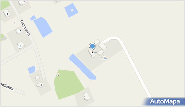 Jagatowo, Grzybowa, 5, mapa Jagatowo